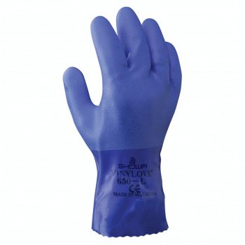 Guanti Da Lavoro In Pvc Protezione Chimica Showa Glove 650